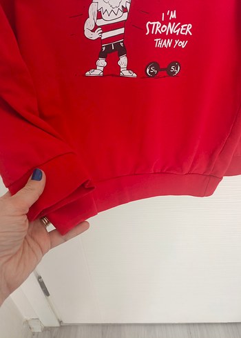 Lcw Kırmızı Kapüşonlu Erkek Çocuk Sweatshirt - Görsel 2