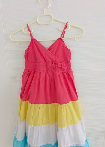 LCW Renkli Askılı Kız Elbisesi - Görsel 3