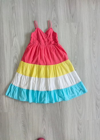 LCW Renkli Askılı Kız Elbisesi - Görsel 6