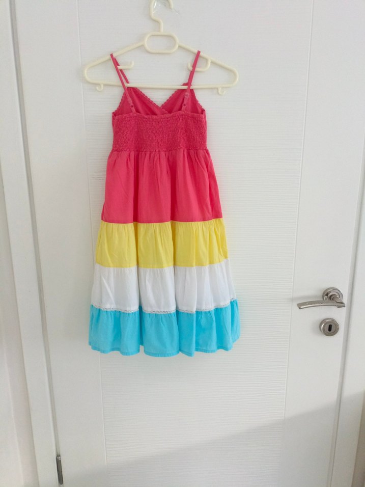 LCW Renkli Askılı Kız Elbisesi - Görsel 2