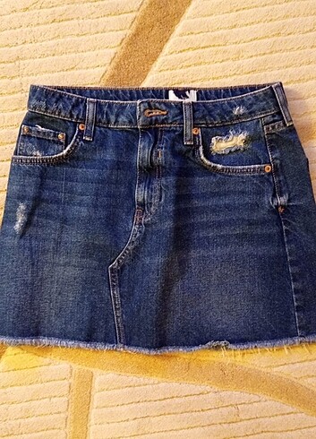 Denim mini etek