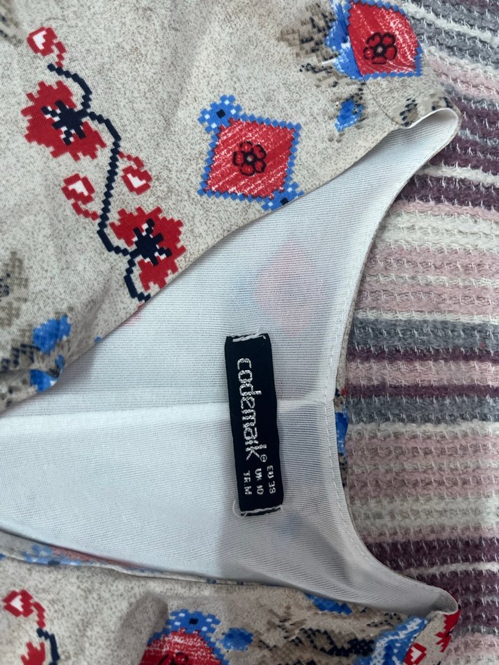 Çiçek Desenli Bohem V Yaka Elbise - Görsel 3