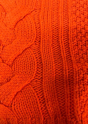 Kırmızı V Yaka Örgü Kadın Kazak - Görsel 3