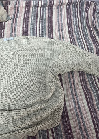 Gri Örgü Kadın Triko Kazak - Görsel 2