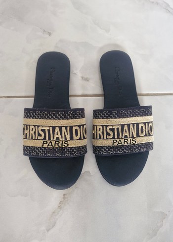 36 Beden Christian Dior Nakışlı Mavi Kadın Terlik