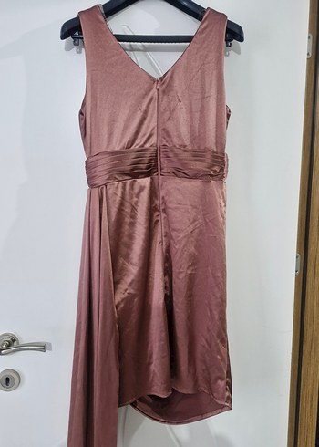 Drapeli V Yaka Mini Abiye Elbise - Görsel 5