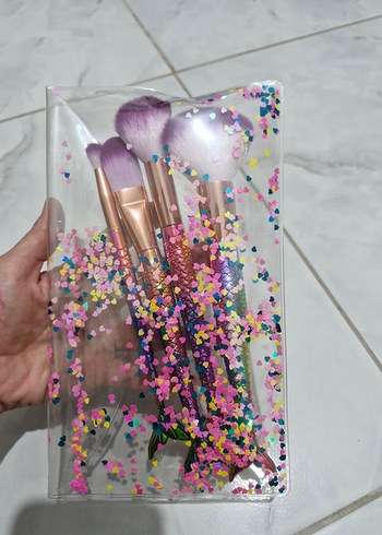 Renkli Denizkızı Makyaj Fırça Seti - Görsel 3