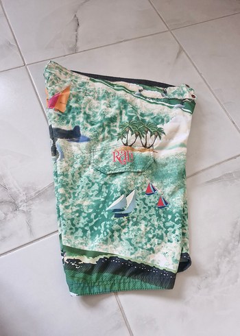 Renkli Baskılı Erkek Mini Şort Deniz Şortu - Görsel 5