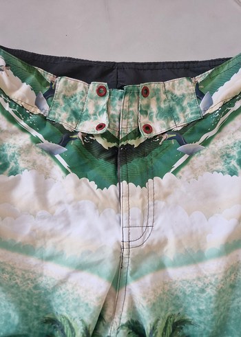 Renkli Baskılı Erkek Mini Şort Deniz Şortu - Görsel 3