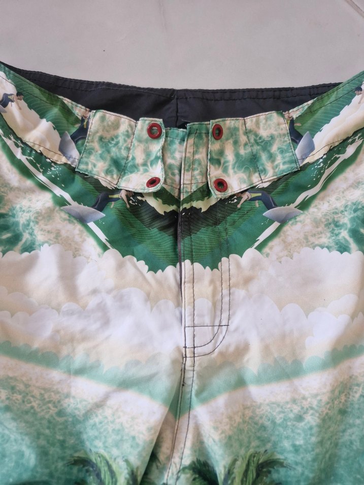 Renkli Baskılı Erkek Mini Şort Deniz Şortu - Görsel 3