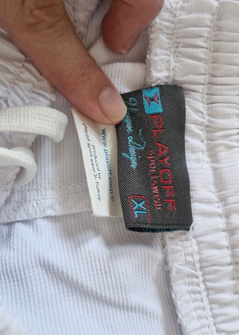 Erkek Beyaz Rahat Kesim Capri Şort - Görsel 5