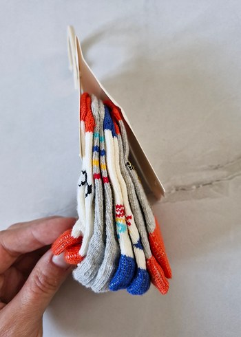 Disney Bebek Erkek Renkli Desenli Çorap 4'lü - Görsel 2