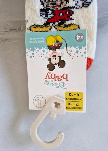 Disney Bebek Erkek Renkli Desenli Çorap 4'lü - Görsel 6