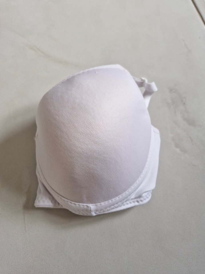 Beyaz Minimalist Midi Sütyen - Görsel 4