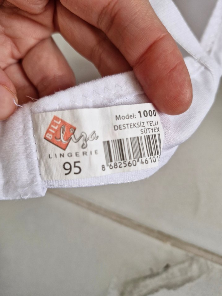 Beyaz Minimalist Midi Sütyen - Görsel 2