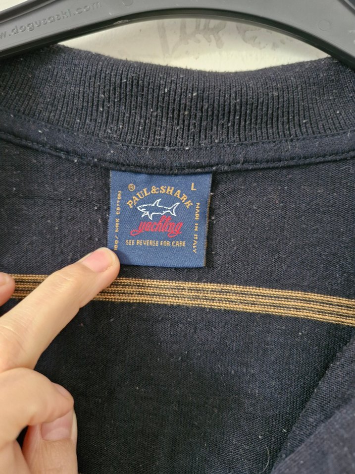 Erkek Lacivert Çizgili Uzun Kollu Polo Tişört - Görsel 3