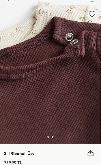 H&M HM 2 li üst 2-4 ay