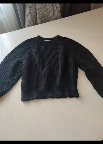 MANFO Kadın Siyah Triko Kazak - Görsel 3