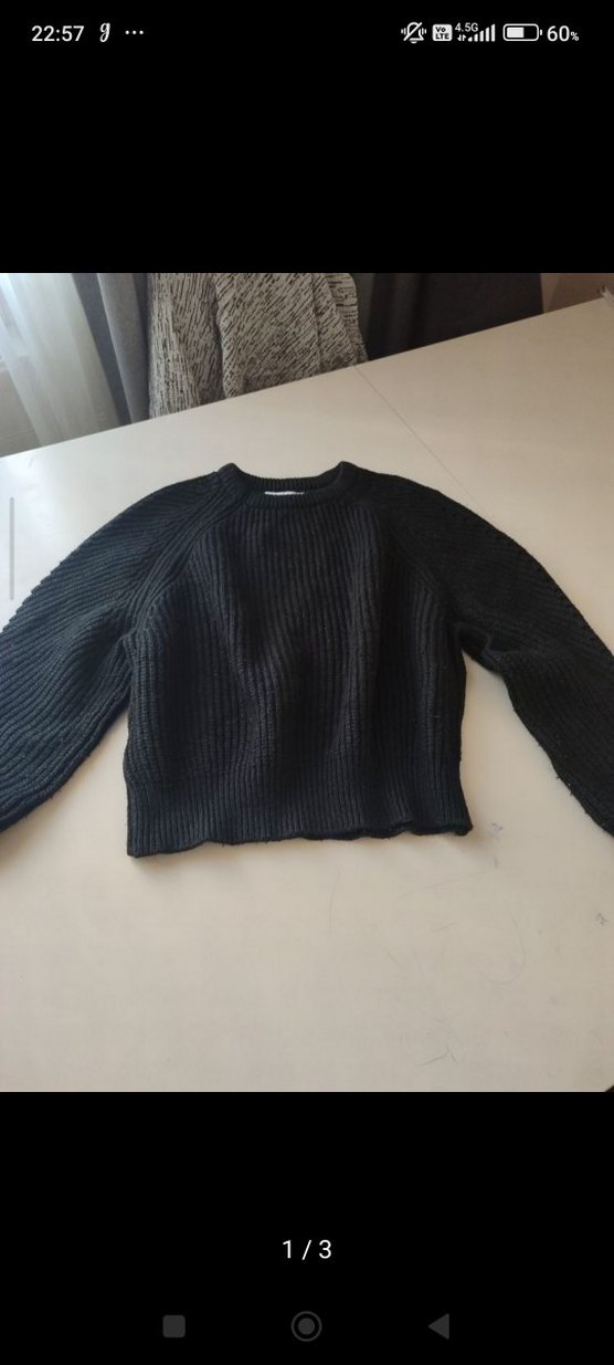 MANFO Kadın Siyah Triko Kazak - Görsel 3