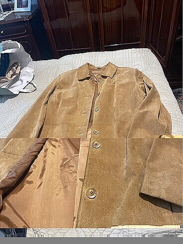 Diğer Süet deri trenchcoat