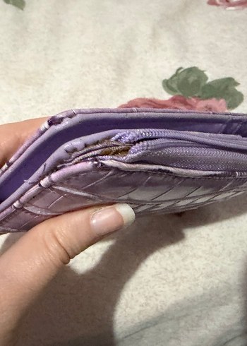 Defacto Mor Deri Yılan Desenli Fermuarlı Kadın Cüzdan - Görsel 3