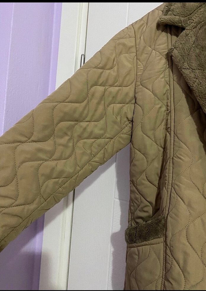 Kahverengi Kürklü Kadın Mont - Görsel 3