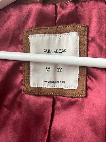 m Beden camel Renk Süet mont pull and bear