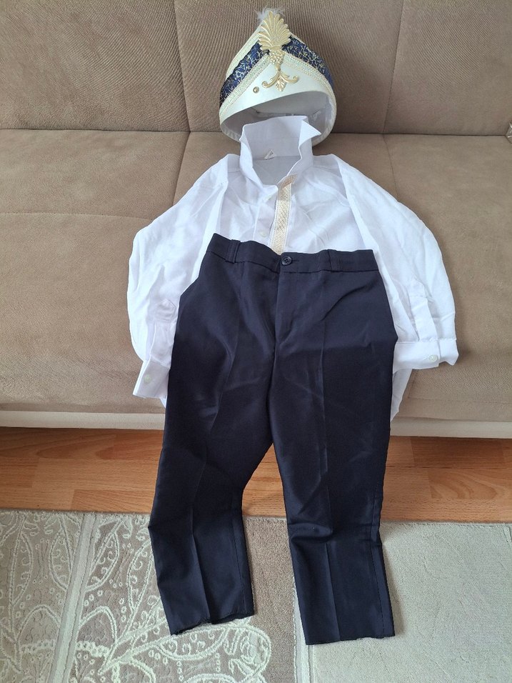 Dantel İşlemeli Beyaz Çocuk Sünnet Kıyafeti - Görsel 2