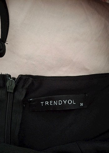 Siyah Drapeli elbise - Görsel 3