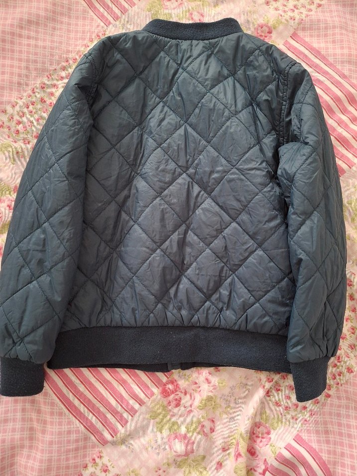 Erkek Çocuk Gri Fermuarlı Kapitone Mont - Görsel 3