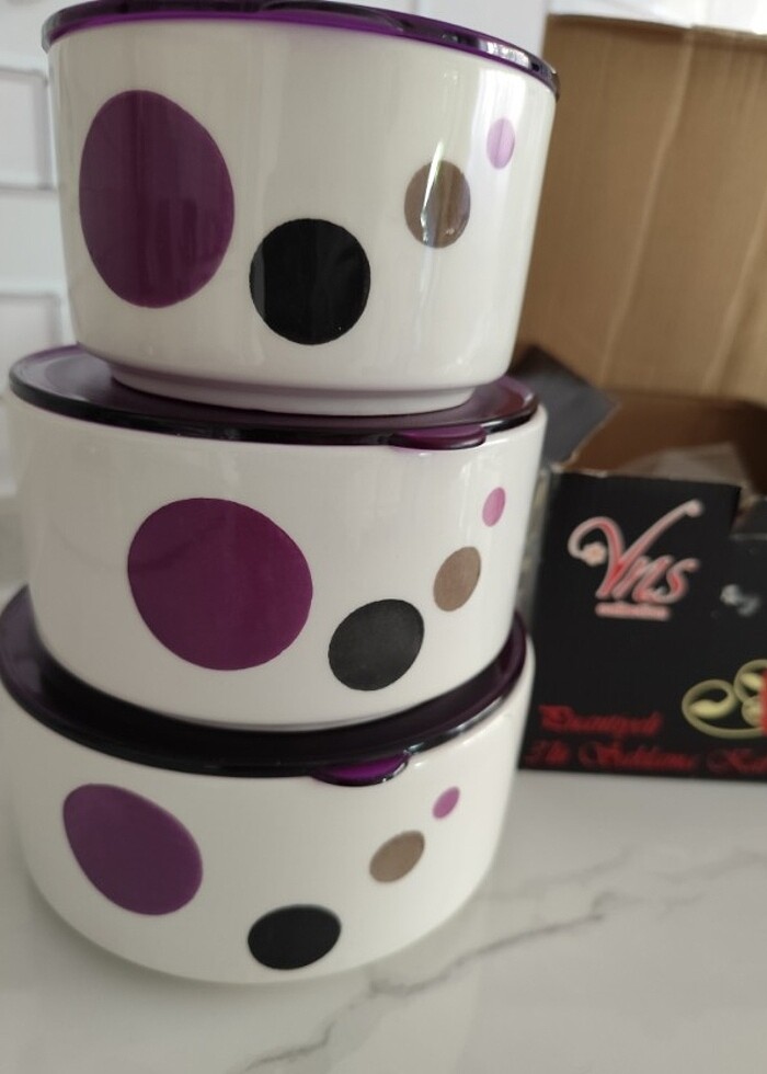 Üçlü saklama kapları  - Görsel 3