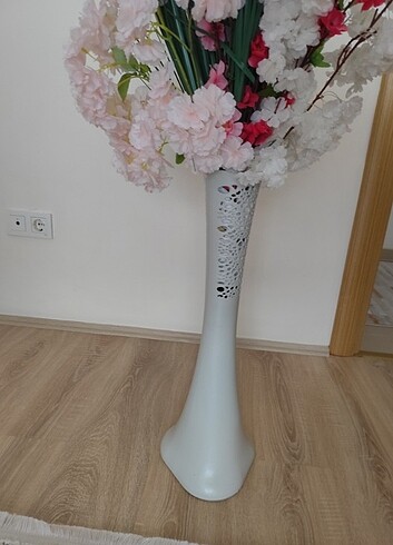 Yapay çiçek ve vazo  - Görsel 5