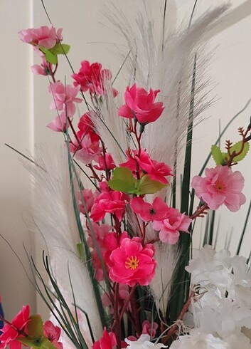 Yapay çiçek ve vazo  - Görsel 6