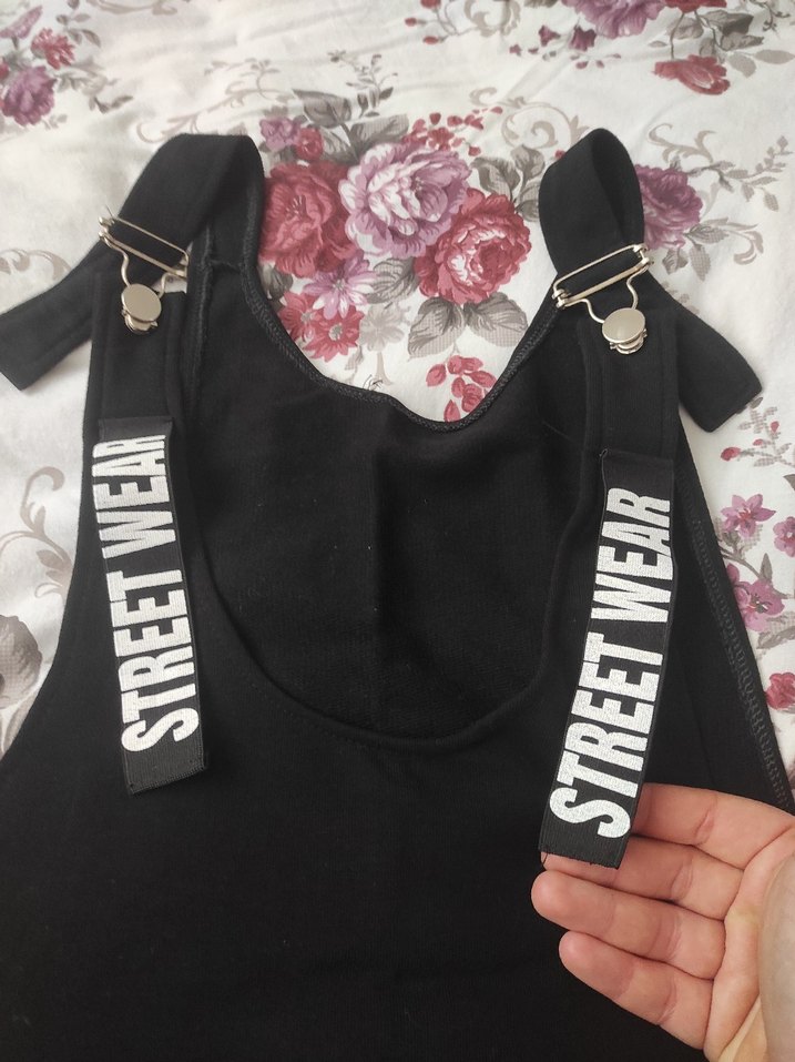 Siyah salopet - Görsel 3