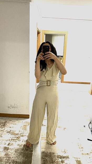 xs Beden Keten bej yazlık tulum