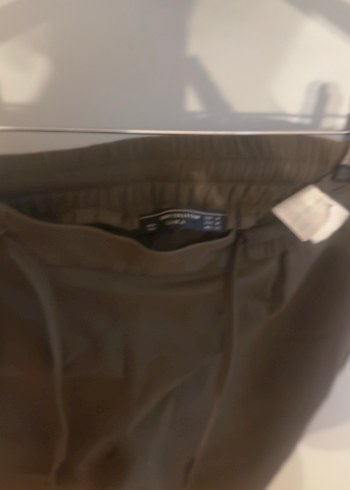 m Beden haki Renk Beli Lastikli Kadın Haki/KahveKumaş Pantolon