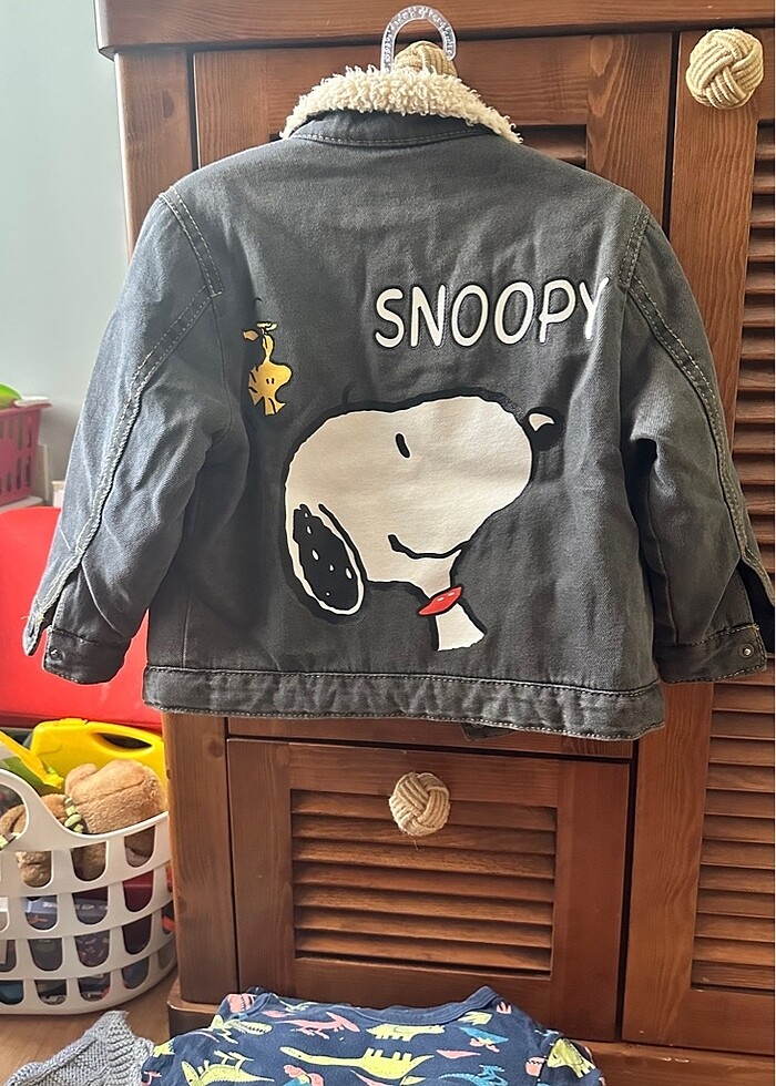 Zara içi kürklü snoopy kaban - Görsel 3
