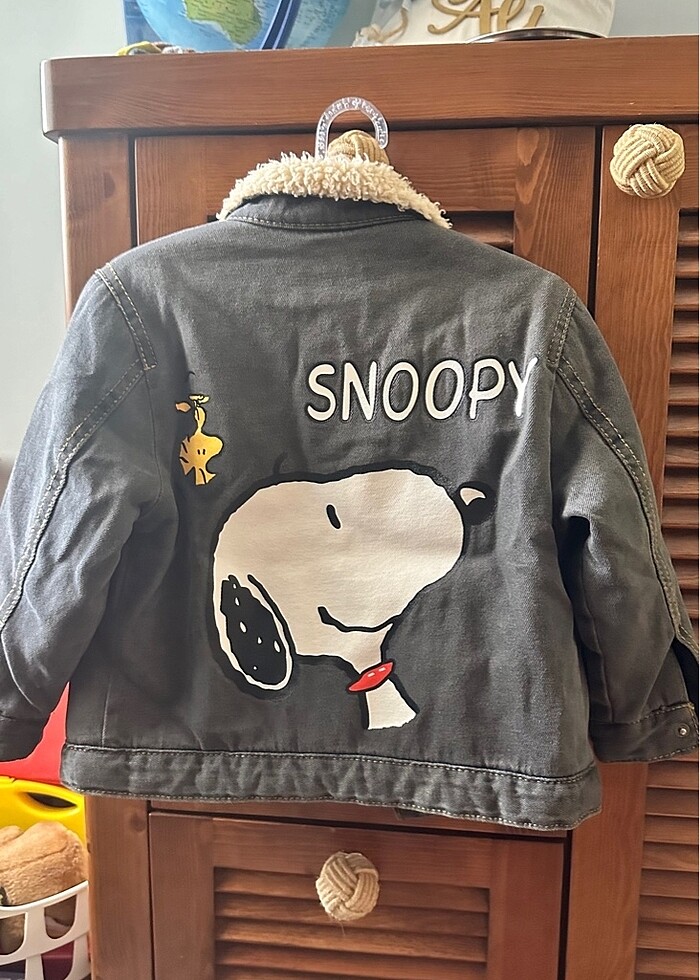 Zara içi kürklü snoopy kaban - Görsel 4
