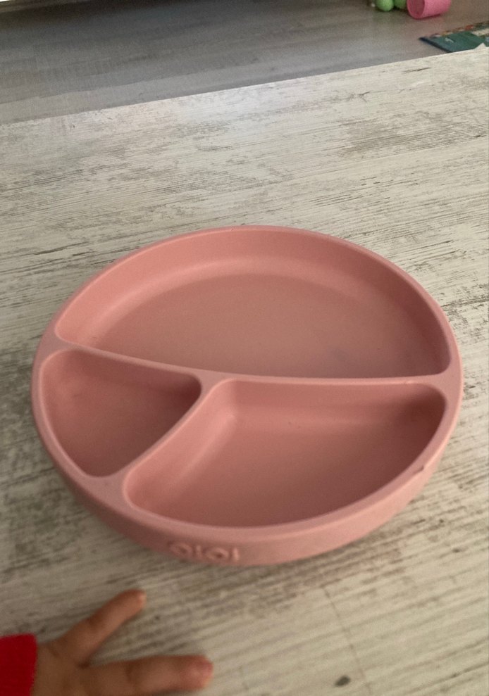 Pastel Pembe Çocuk Tabak ve Kapaklı Kase Seti - Görsel 2