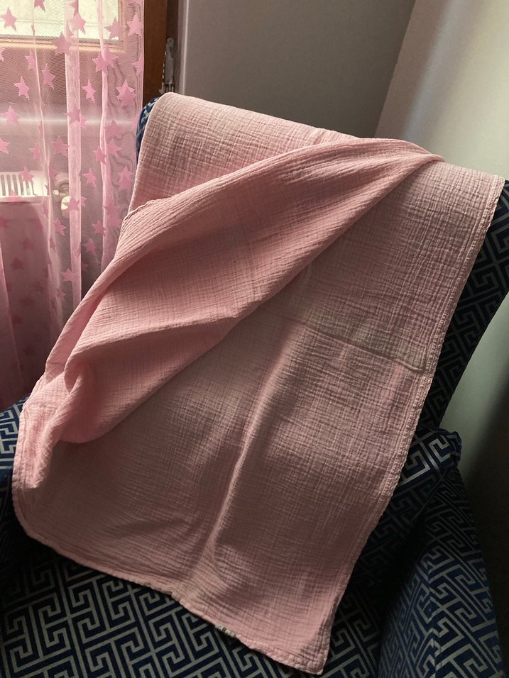 Pembe bebek muslin örtü - Görsel 2