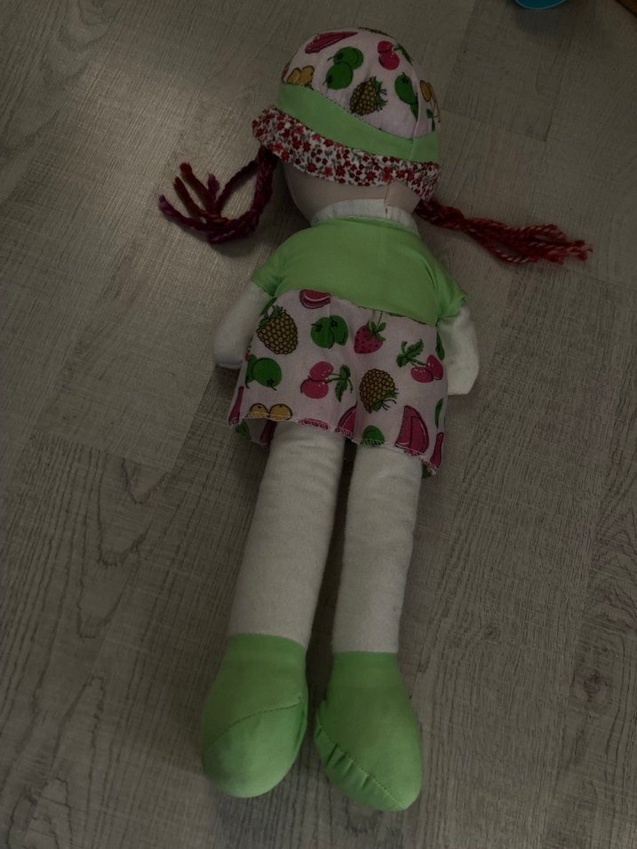 Renkli Meyve Desenli Bez Bebek - Görsel 2