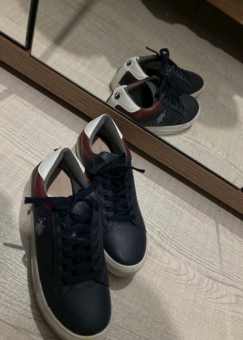 Polo sneaker lacivert borda detaylı ayakkabı - Görsel 3