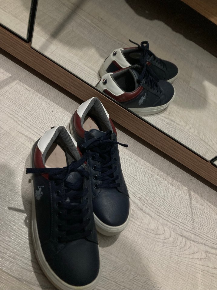 Polo sneaker lacivert borda detaylı ayakkabı - Görsel 3