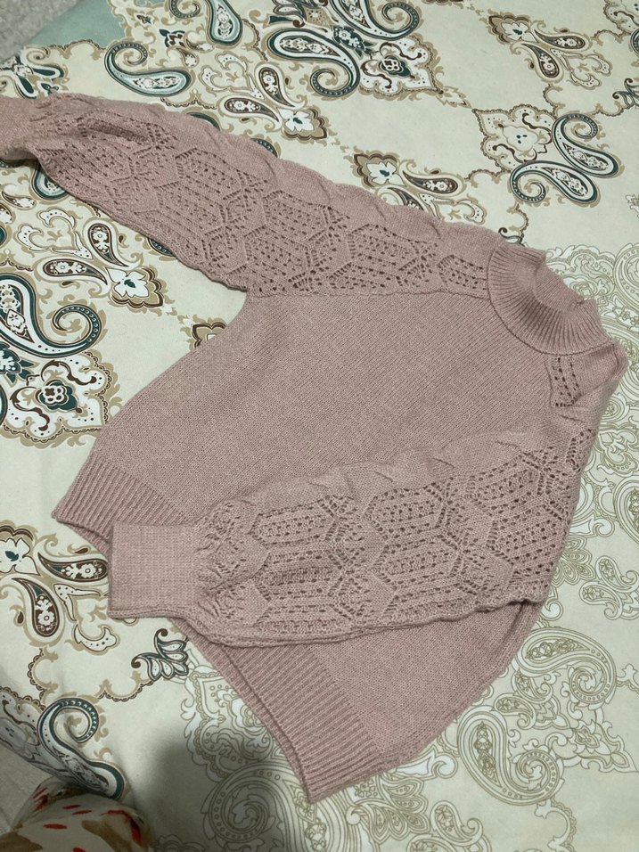 Bej Örgü Bohem Balıkçı Yaka Kadın Kazak - Görsel 2