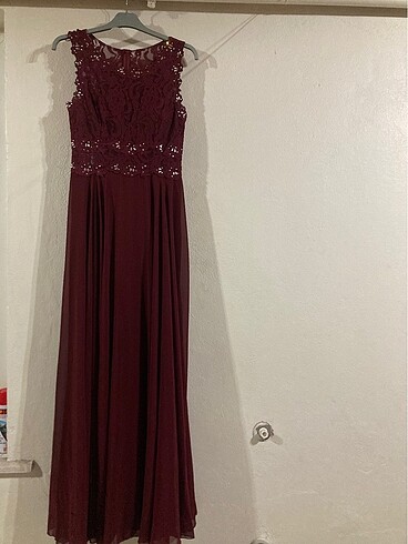 42 Beden bordo Renk Abiye
