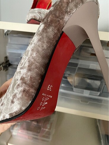 39 Beden Kadife stiletto