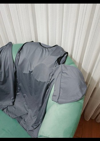 Sıfır kol büyük beden tesettür mayo - Görsel 2