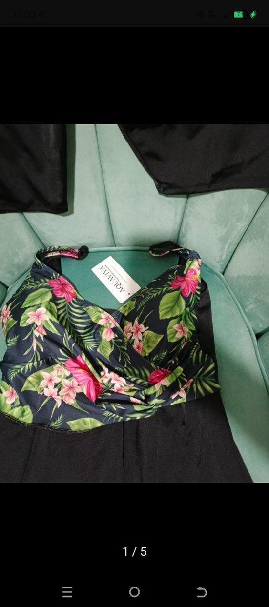 Çiçek Desenli şortlu elbise mayo - Görsel 2