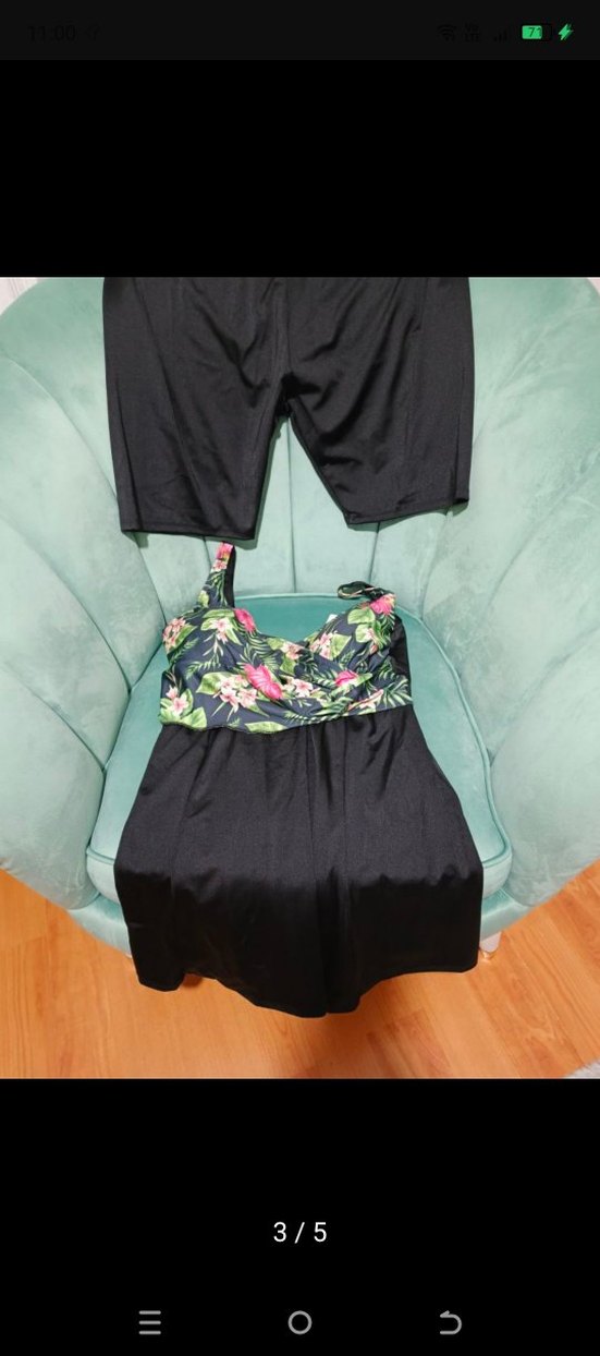 Çiçek Desenli şortlu elbise mayo - Görsel 4