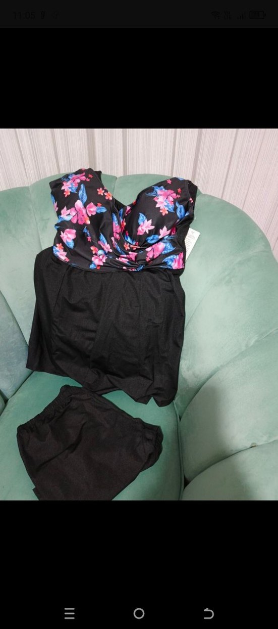 Çiçek Desenli şortlu elbise mayo - Görsel 4